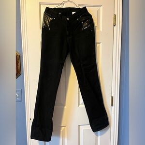 Black vintage Rockies with Leather Accents